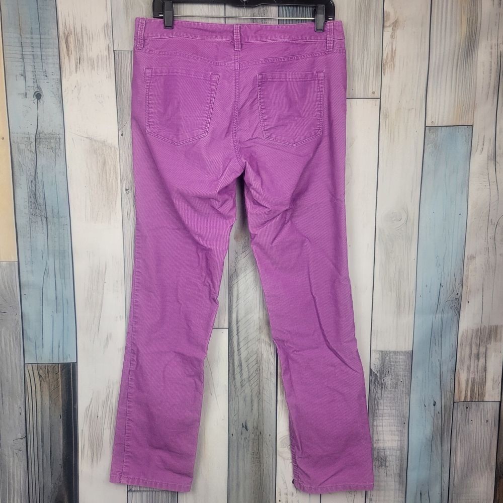 Ann Taylor Loft Purple Corduroy Pants Modern Straight Size 28/6 - Picture 5 of 7